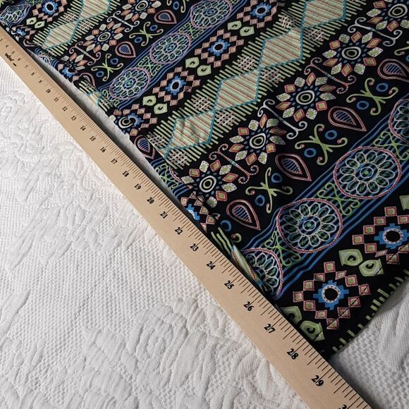 Colorful Flowy Wide Leg Multi-Print Pants - Picture 6 of 7